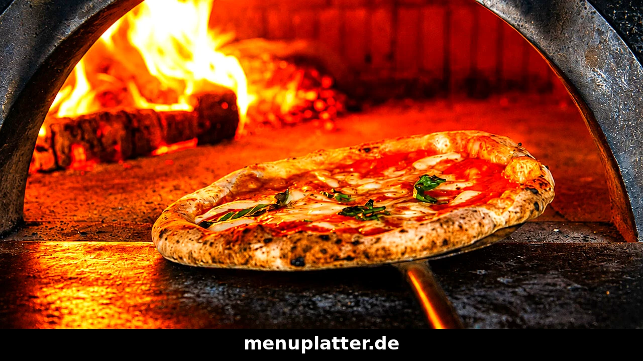 60 seconds to napoli Preise mit Pizza Margherita auf dem Schieber vor dem lodernden Holzofen