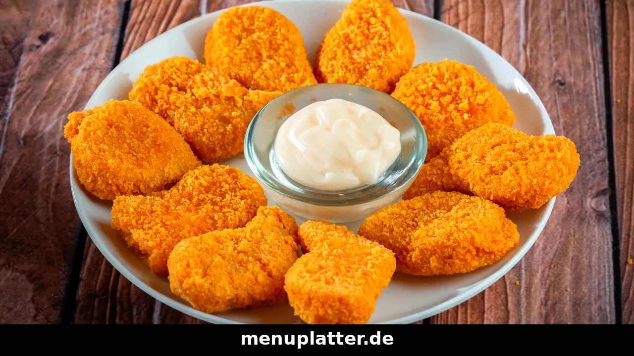 Burger King Germany menu prices with crispy chicken nuggets and a creamy mayo dip on a wooden table