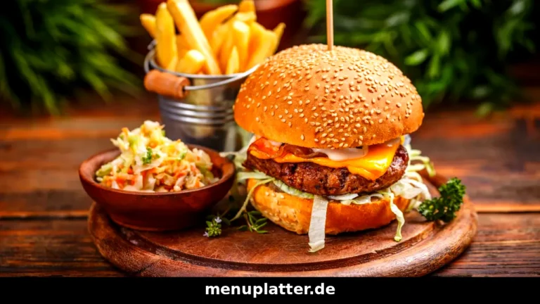 Burger Preise Stuttgart mit Smash Burger, Cheeseburger und Pommes frites von Stuttgarter Burgerläden auf einem Tisch
