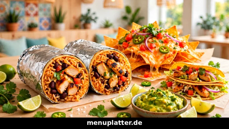 Chidoba Speisekarte Preise mit Burrito, Cup, Tacos und hausgemachter Guacamole in einem Frankfurter Restaurant