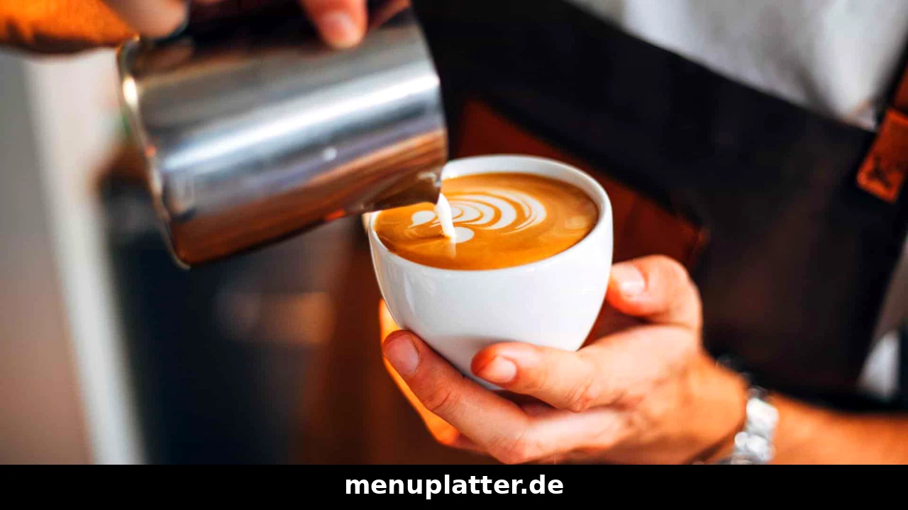 coffee prices Germany with filter coffee, espresso and café crema cups on a bright café counter