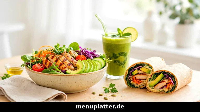 dean&david Speisekarte Preise für frische Salate, Bowls und Wraps in einem hellen Restaurant