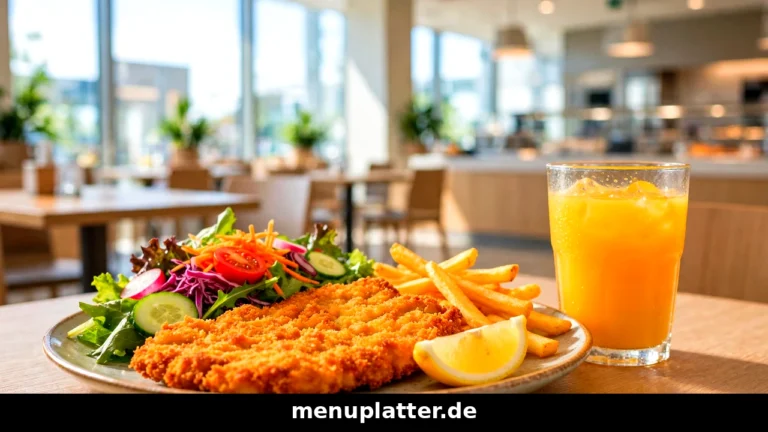 Dinea Speisekarte Preise mit Schnitzel, Salatbuffet und Frühstück im Galeria Restaurant in der obersten Etage