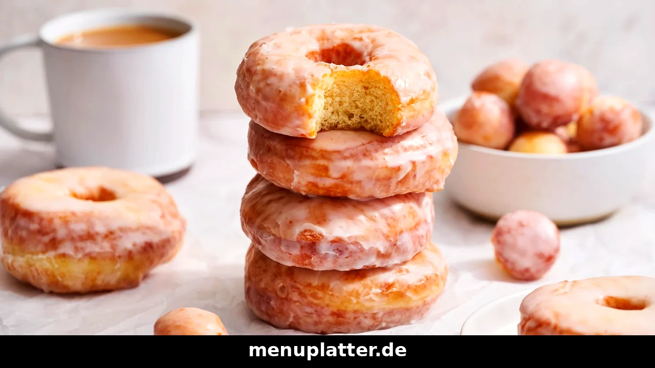 Dunkin' Preise Stuttgart mit bunten Donuts, Donut-Box und Iced Latte im Shop am Arnulf-Klett-Platz
