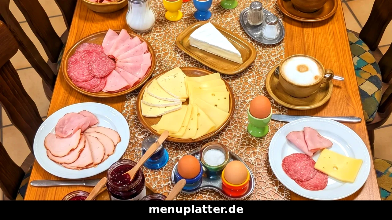 Frühstück Preise Hannover mit einem deutschen Frühstück mit Brötchen, Käse und Ei