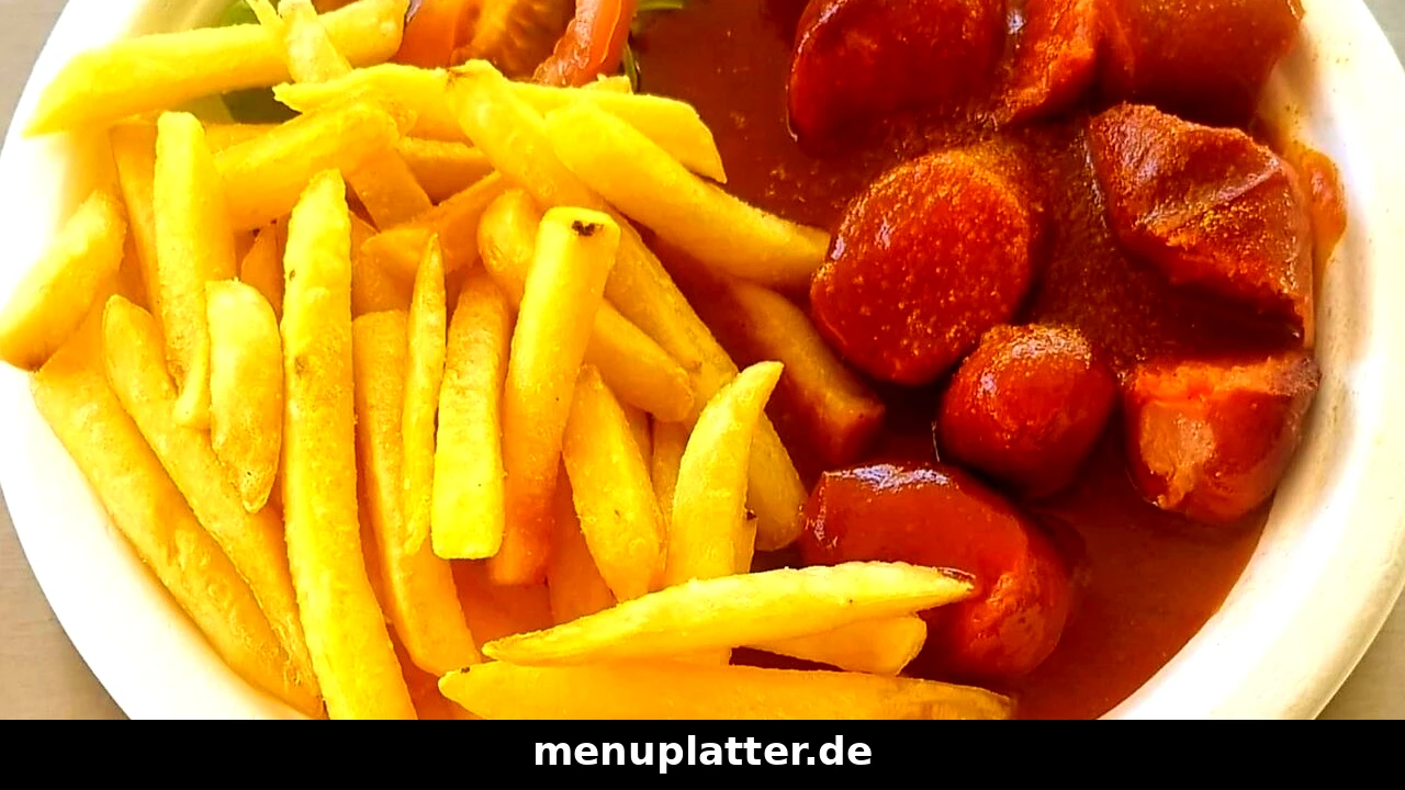 Restaurant Preise Bochum mit Currywurst, Burger und Pizza von geprüften Bochumer Restaurants auf einem hellen Tisch