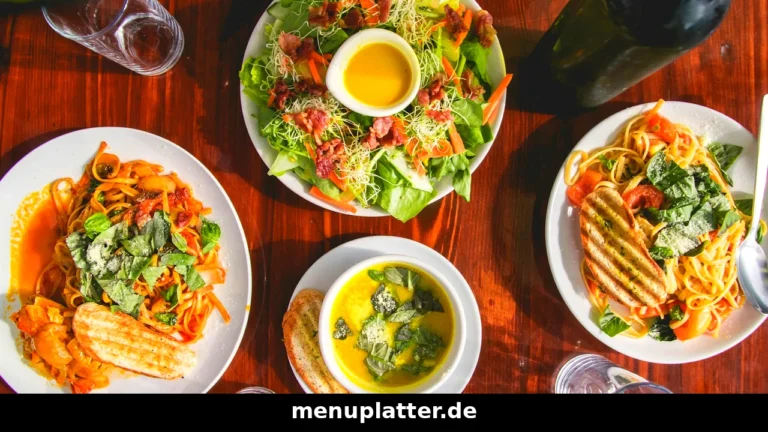 Restaurant Preise Halle mit Döner, Pizza und Burger von geprüften Hallenser Restaurants auf einem hellen Tisch