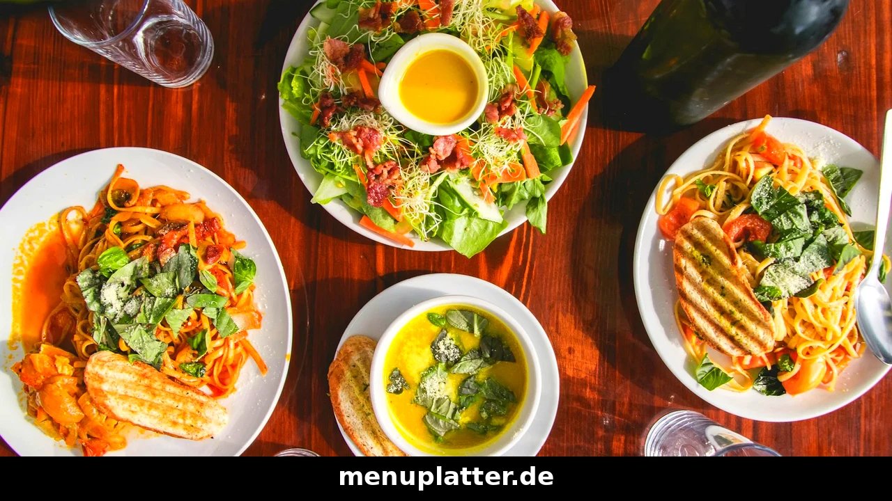 Restaurant Preise Halle mit Döner, Pizza und Burger von geprüften Hallenser Restaurants auf einem hellen Tisch