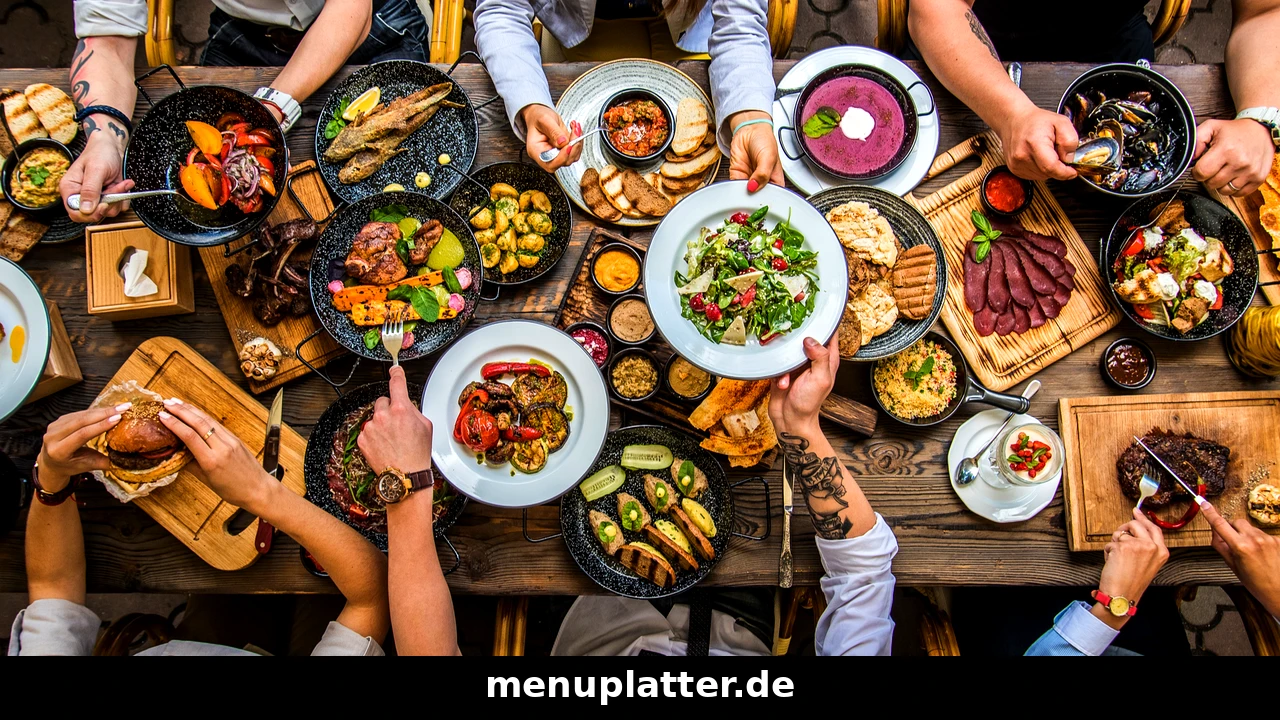 Restaurant Preise Kassel mit Burger, Pizza und Salat von geprüften Kasseler Restaurants auf einem hellen Tisch