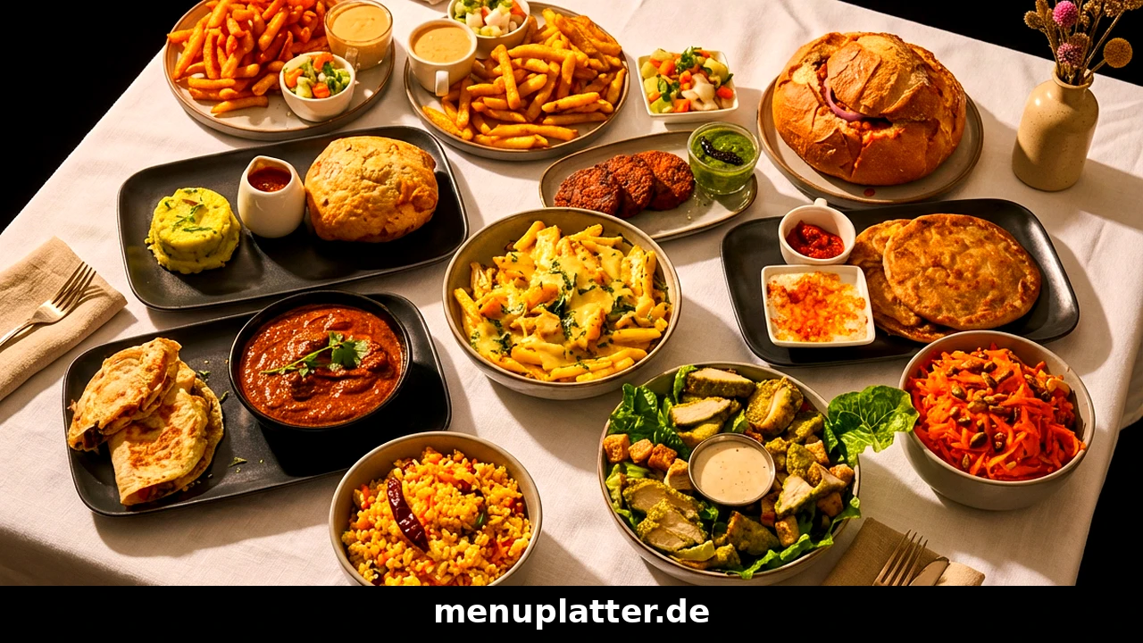 Restaurant Preise Magdeburg mit Pizza, Burger und Salat von geprüften Magdeburger Restaurants auf einem hellen Tisch